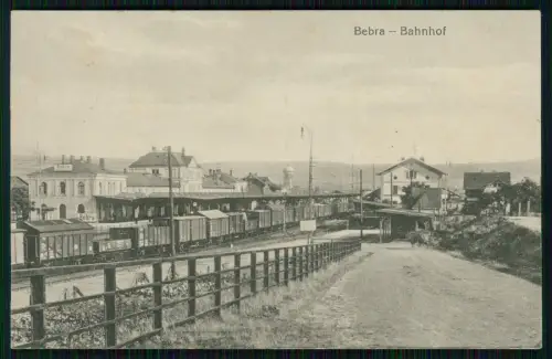AK Bebra an der Fulda Hessen Bahnhof, Gleisseite, Eisenbahn - 1917 Feldpost gel.