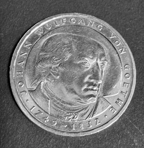 Deutschland 5 Mark 1982 Johann Wolfgang von Goethe Gedenkmünze Bundesadler Münze