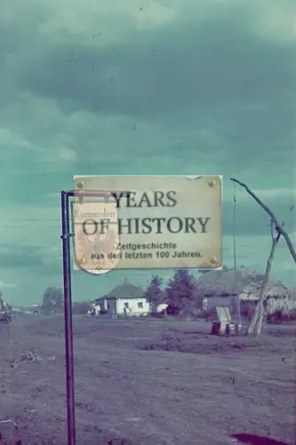 Repro Farb Foto no Original Hinweisschild Kommandeur Vormarsch Russland bei Char