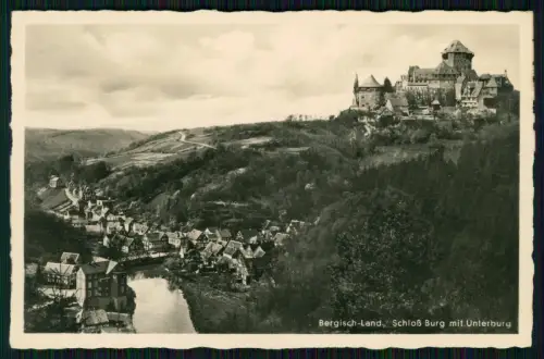 Foto AK Burg an der Wupper Solingen Schloss Burg Unterburg Bergisches Land 1936