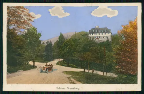 AK Steinbergen Rinteln Bad Eilsen - Schloß Arensburg 1913 Bahnpost gelaufen