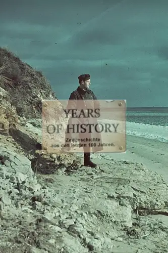 Repro Farb Foto no Original Soldat Strand Don Kuban Terek Kaukasus Ukraine