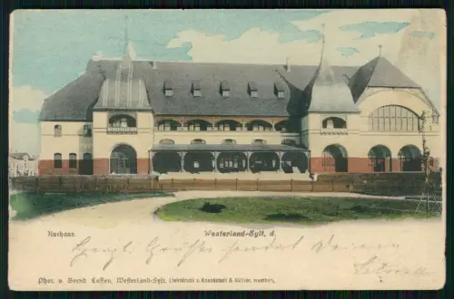 AK Litho - Westerland auf Sylt Kurhaus - 1900 gelaufen