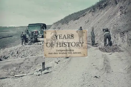 Repro Farb Foto no Original Fahrzeug Straßensperren Don Kuban Terek Kaukasus Ukr