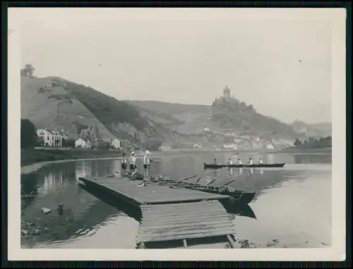 Foto - Cochem Mosel - Ruderer aus Lahnstein - Anleger am Flussufer Regatten 1929