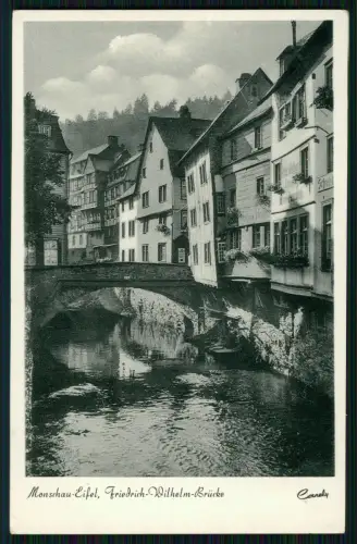 AK Postkarte Monschau Montjoie in der Eifel, Friedrich Wilhelm Brücke