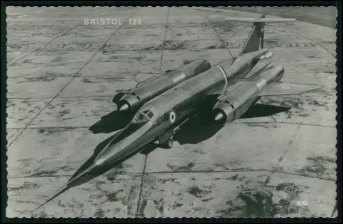 AK - Flugzeug Bristol 188 Rollfeld spitze Rumpfform seitliche Triebwerksgondeln
