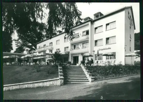 Foto AK Bad Orb im Main Kinzig Hessen, Blick zum Hotel Atlantic Terasse Treppe