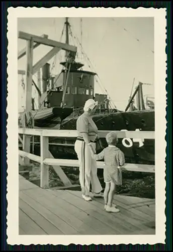 13x Foto - Boot Wehrmacht Kennung 84 Ostsee Hafen 1938 - auch Strand u.a. Foto
