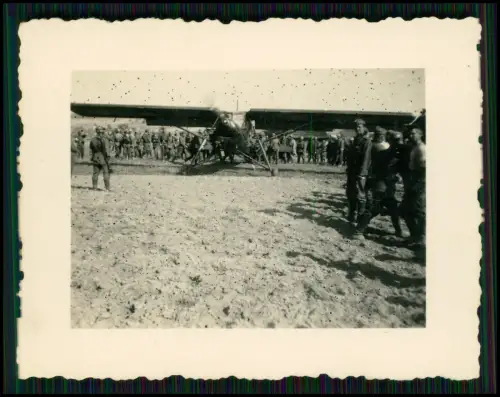 6x Foto - Soldaten Luftwaffe - Flugzeuge - Fieseler Fi 156 Storch - Junkers u.a.