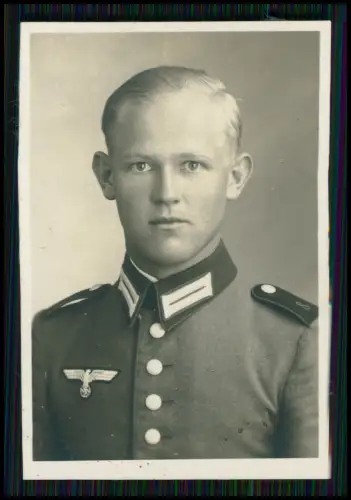 11x Foto - Portrait Soldaten Wehrmacht - diverse Ansichten im Atelier und andere