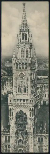 AK 28x9 cm - München Rathausturm Marienplatz Glockenspiel Münchner Kindl um 1900