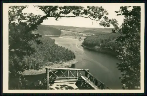 2x Foto AK - Bleiloch Stausee der Saaletalsperre in Thüringen die Saaleschleifen