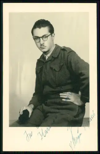 Foto Villingen franz. Soldat Porträt Uniform Widmung Brief Schwester Martha 1947