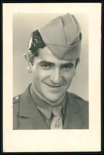 Foto - Villingen franz. Soldat Porträt Schiffchen - Brief Schwester Martha 1947