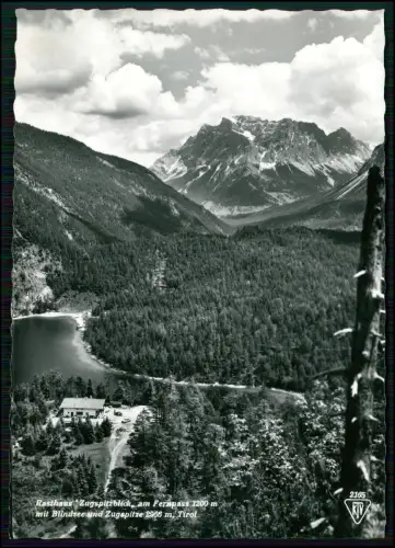 Foto AK - Rasthaus Zugspitzblick Fernpassstrasse Biberwier - Blindsee Zugspitze