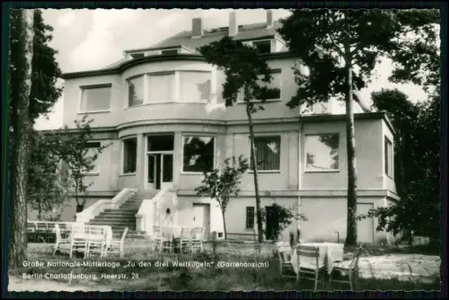 Foto AK Berlin Charlottenburg Große Nationale Mutterloge Zu den drei Weltkugeln