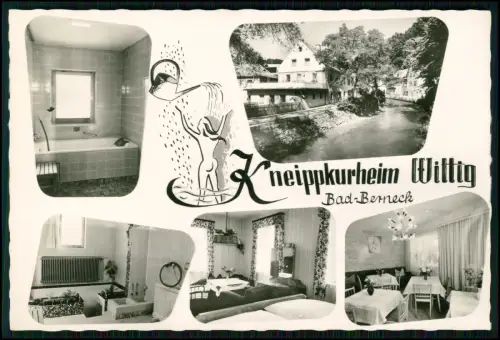 Foto AK - Bad Berneck im Fichtelgebirge – Kneippkurheim Wittig an der Ölschnitz