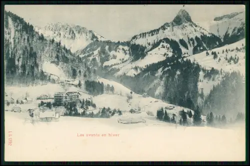 AK Les Avants Montreux Dent de Jaman Grand Hotel Winter Alpen Waadt Schweiz 1900