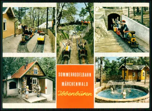 AK - Ibbenbüren Sommerrodelbahn Märchenwald - Lokomotivwagen Tunnelpassage uvm.
