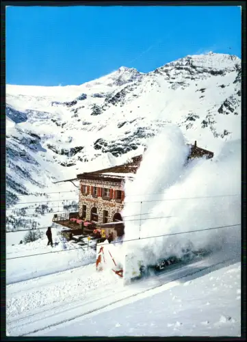 2x Foto AK Alp Grüm in Graubünden - Zug Rhätischen Bahn auf Bernina Strecke
