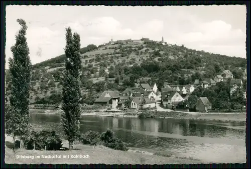 Foto AK - Dilsberg im Neckartal - Blick Häuser Burgberg des Dorfes Rainbach