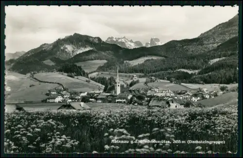 Foto AK - Abtenau – Ortsansicht Kirche Häuser im Lammertal südlich von Salzburg
