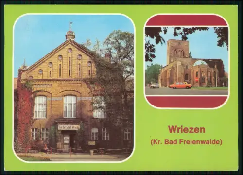 AK - Wriezen im Oderbruch in Brandenburg - markante Bauwerke der Stadt