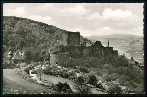 Foto AK - Burg Lichtenberg Baumholder - Burgruine auf Höhenrücken über dem Tal