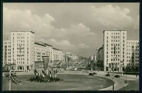 Echt Foto AK - Berlin Stalinallee Strausberger Platz DDR Architektur Ost Berlin