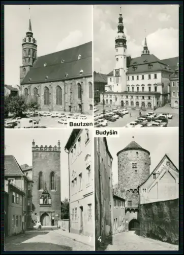 Echt Foto AK - Bautzen Budyšin  Dom St Petri Rathaus Matthiasturm Nikolaiviertel