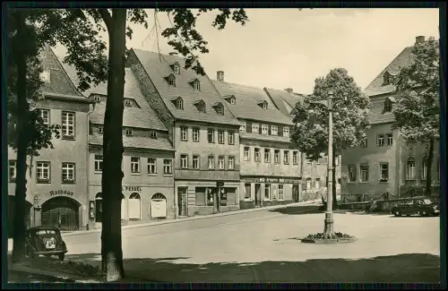 Echt Foto AK - Wolkenstein im Erzgebirge - Geschäfte HO Drogerie sowie Pessel