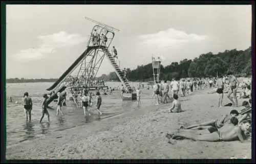 2xEcht Foto AK - Ressen-Zaue Schwielochsee - Zeltplatz Strand Camping Badestelle