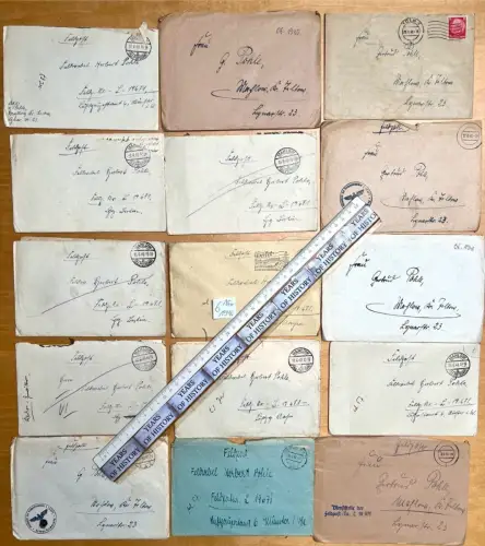 15x Feldpostbrief 06. 1940 FPN 19671 Ln.Rgt.15 Herbert Pohle Blankenfelde Mahlow