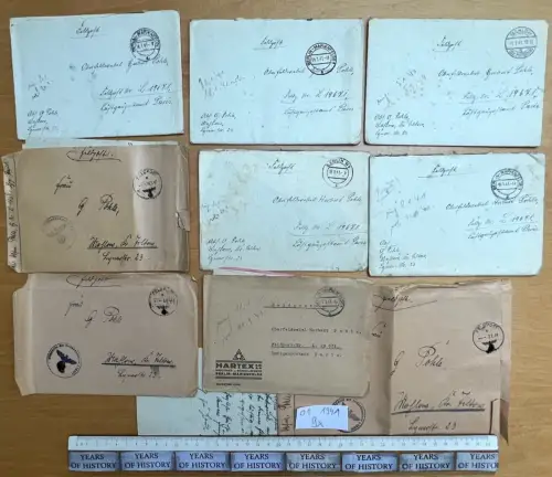 9x Feldpostbrief 01. 1941 FPN 19671 Ln.Rgt.15   H. Pohle aus Blankenfelde Mahlow