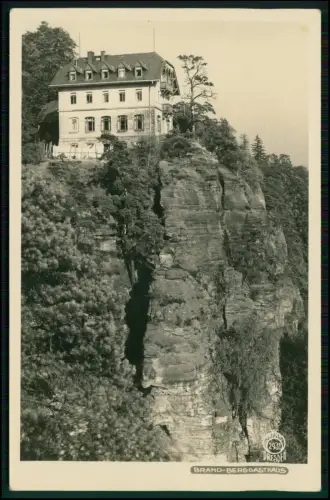 Sächsische Schweiz Brand Berggasthaus - E. Schröder Kreisjugendpfl Beeskow i. M.