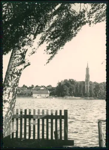 AK - Malchow Mecklenburg – Blick über den See - zur Klosterkirche der Inselstadt