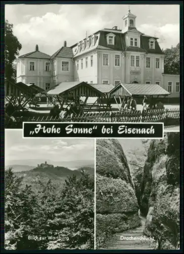 Foto AK - bei Eisenach - Hotel und Ausflugspunkt Hohe Sonne - Drachenschlucht...