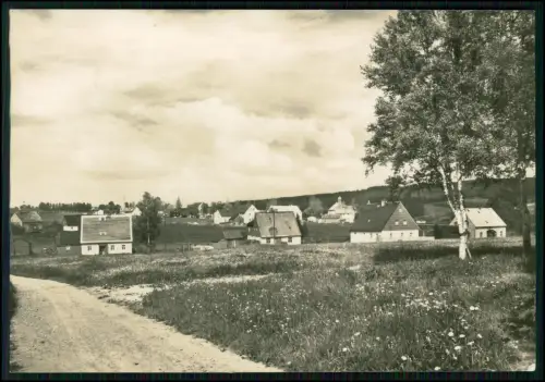 Foto AK - Kühnhaide Marienberg - im Erzgebirgskreis Sachsen - Dorf Häuser Kirche
