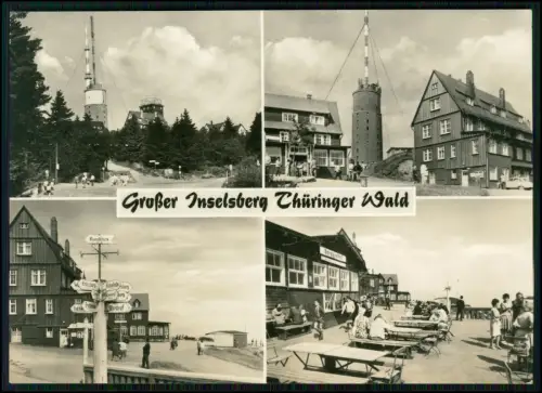 Foto AK - Großer Inselsberg Thüringen - Sendeturm Berggaststätte Aussichtspunkt