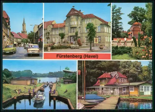 AK - Fürstenberg Havel - Stadtansichten Rathaus Havel Schleuse Anglerheim .....