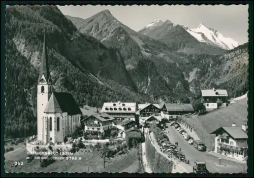 Foto AK - Heiligenblut am Großglockner - Pfarrkirche Geschäfte Automobile 1960er
