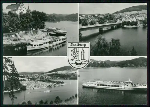 Foto AK - Saalburg an der Saaletalsperre - Bleilochstausee mit Fahrgastschiffen