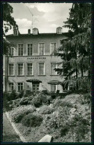 Foto AK - Haus Tannenburg Bad Schwalbach Taunus - Terrassenbereich Sonnenschirme