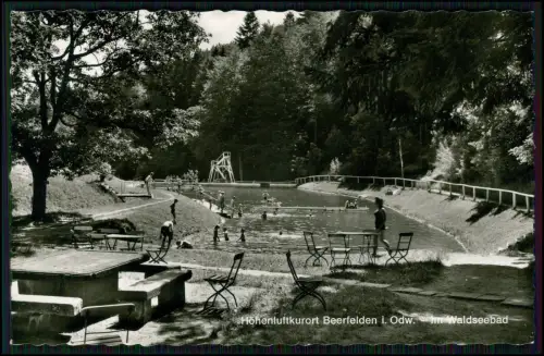 2x Foto AK - Beerfelden im Odenwald - Waldseebad Badeanlage + Beerfelder Galgen