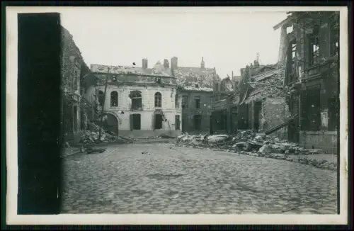 5x Foto AK - 1. WK - deutsche Soldaten - Belgien Frankreich - Kriegszerstörung