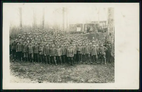6x Foto AK - 1. WK - deutsche Soldaten - Gruppenaufnahmen an der Front - 1914-18