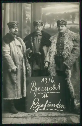 5x Foto AK - 1. WK - deutsche Soldaten - Gruppenaufnahmen - 1914-18 Feldpost