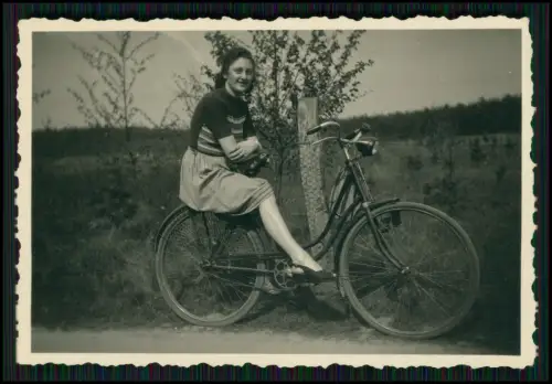 7x Foto - Fahrrad - Junge Damen Herren und andere - von 1910 bis 1930er