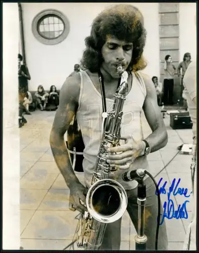 Jazz-Saxophonisten - Live Performance Signiert Autogramm - 1970er Foto 26x20cm